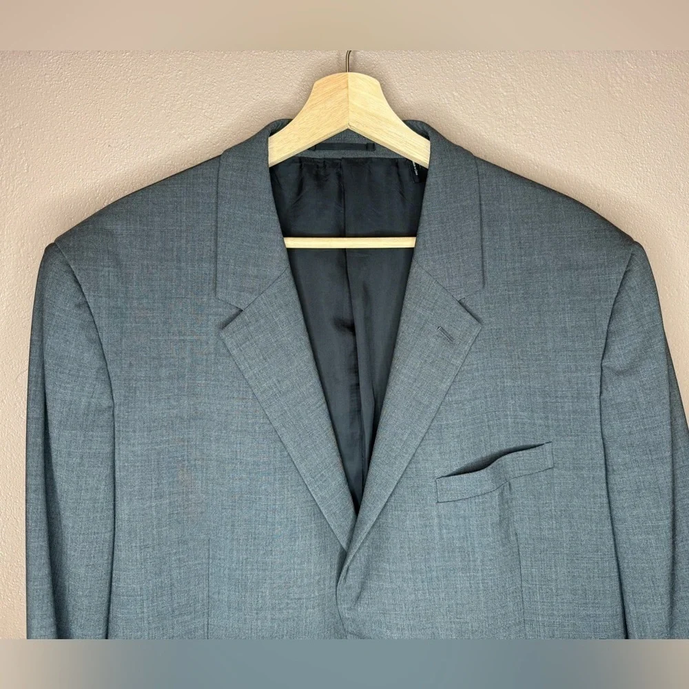 Theory Men's Chambers Blazer Suit Coat in Stretch Wool Medium Charcoal Size 46R
